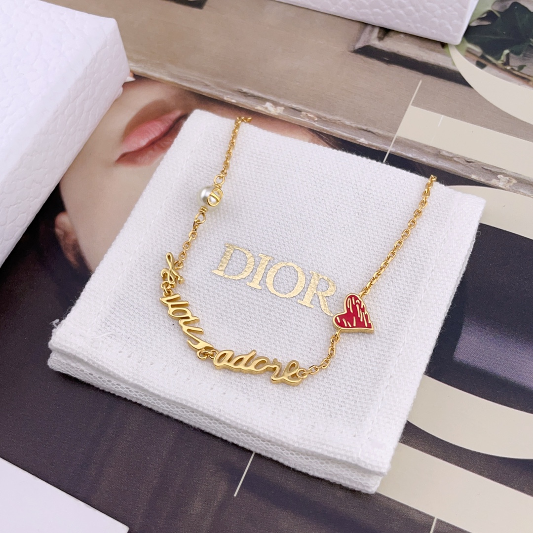  高品质 细节如图 080090【D七夕限定红心字母项链 】Z 4600！周也同款😍D 最新2024七夕