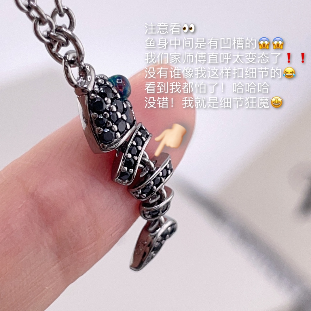 비비안웨스트우드 블랙 오팔 메시 목걸이 64928 이미지 7