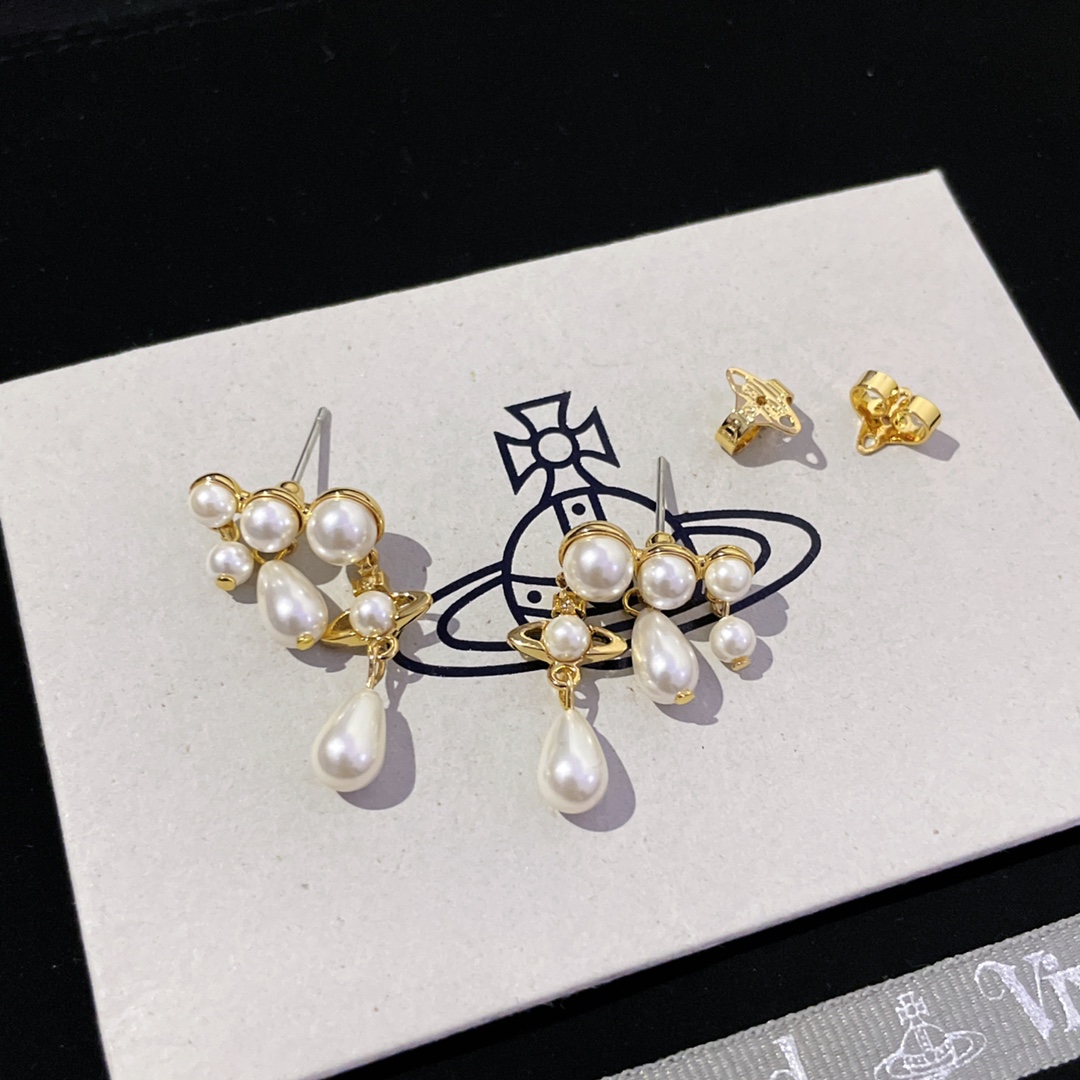 비비안웨스트우드 진주 태슬 토성 귀걸이 64947 이미지 8
