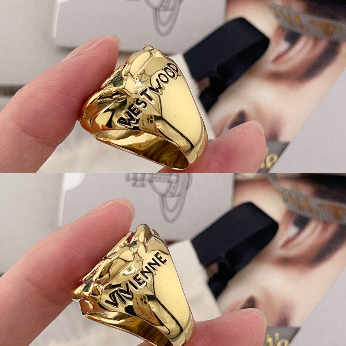 Saturn Rose Ring: Fashionable Design with Unique Engravings and Symbolic Crown Ball - 图片 9