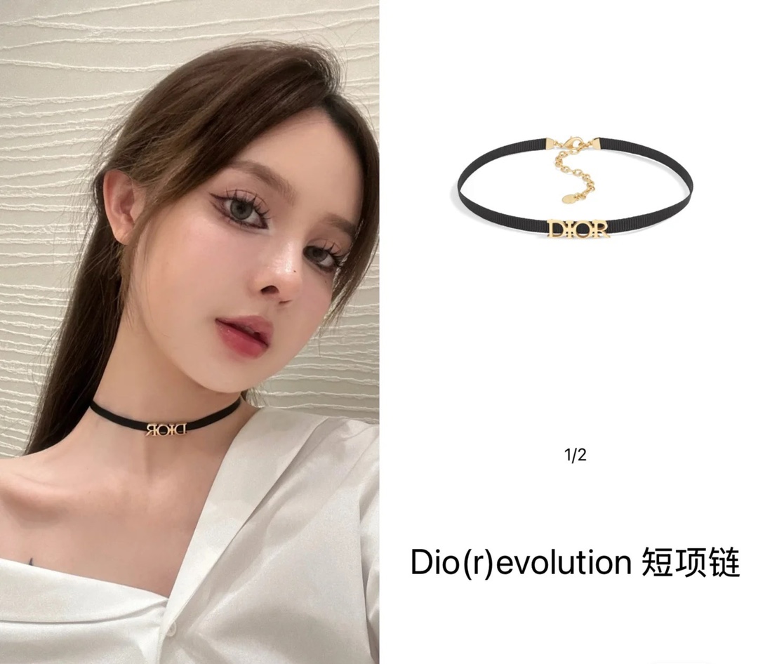 Vintage Dior-Inspired Ribbon Choker Necklace - Classic Design, Ready to Ship 8 i1747571670 9234 0