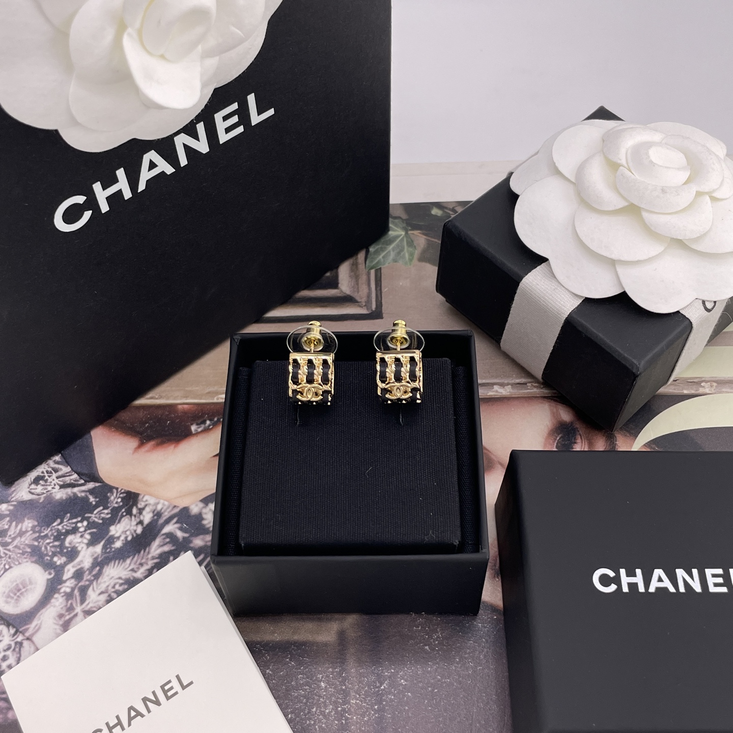 216800【Pendientes de oreja de tres capas con cadena de cuero】Z 5500! Consulta al servicio al cliente para grandes canti…