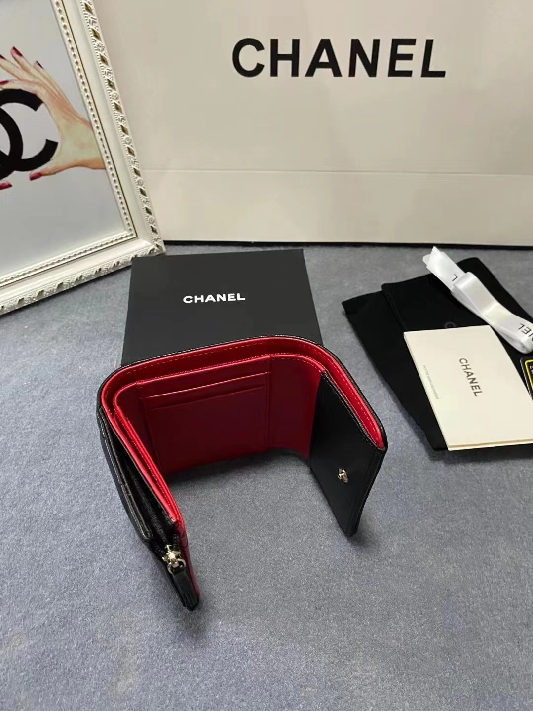 Chanel 19K Super-Heavy Diamond Stripe Chain Wallet AP0794 Size 9.3*10.6*3💰270 - 图片 8