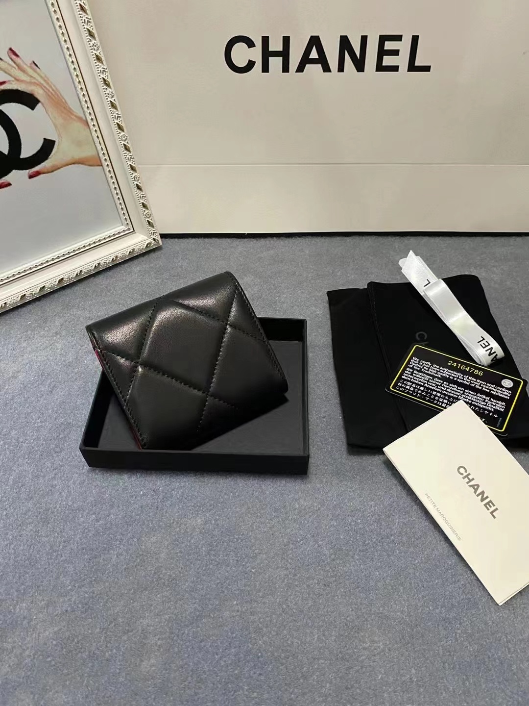 Chanel 19K Super-Heavy Diamond Stripe Chain Wallet AP0794 Size 9.3*10.6*3💰270 - 图片 3