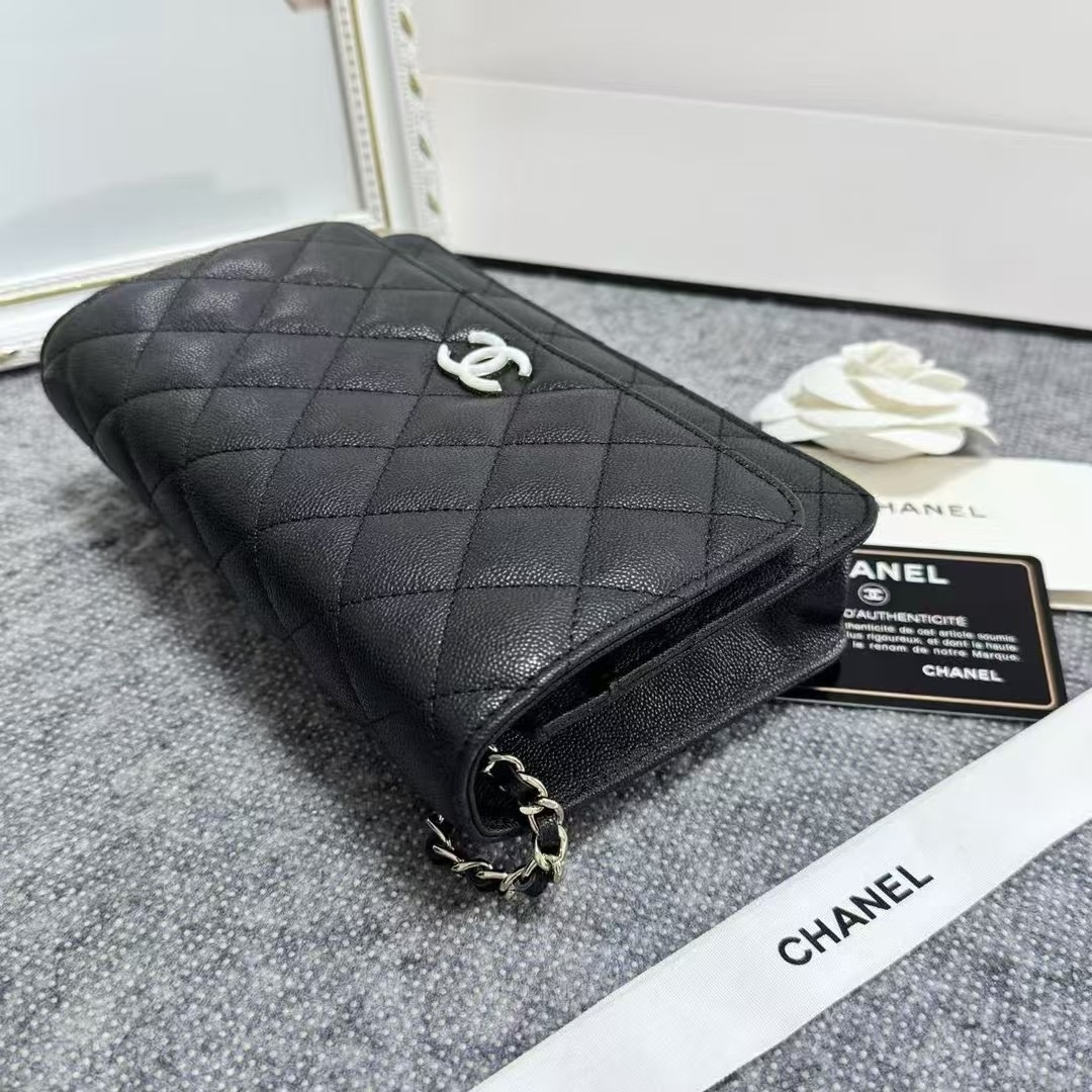升级版💋leboy系列小颗粒球纹珠光牛皮💋新品🆕   经典版本 woc斜挎包, 🉑原单品质  精致锁扣配
