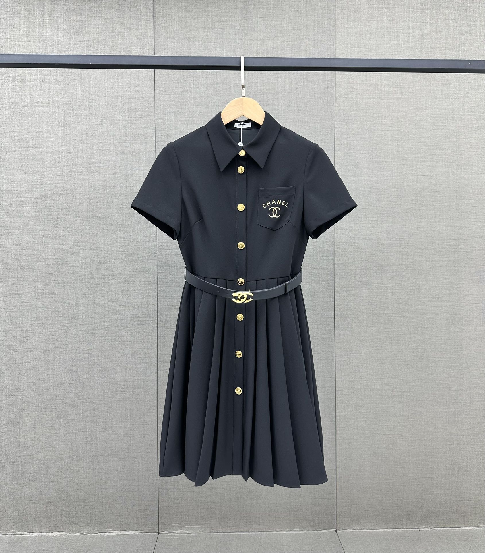 Chanel Clothing Dresses T-Shirt Embroidery Short Sleeve