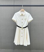 Buy Sell
 Chanel Clothing Dresses T-Shirt Replica Wholesale
 Apricot Color Embroidery Short Sleeve