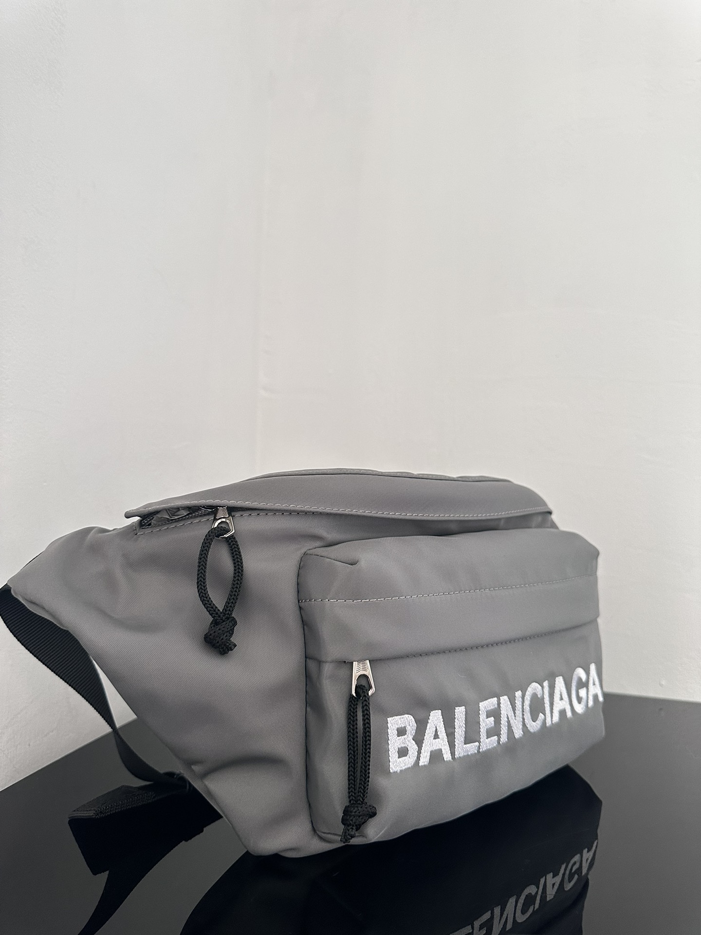 Balenciaga explorer backpack canvas embroidered waist bag [grey]