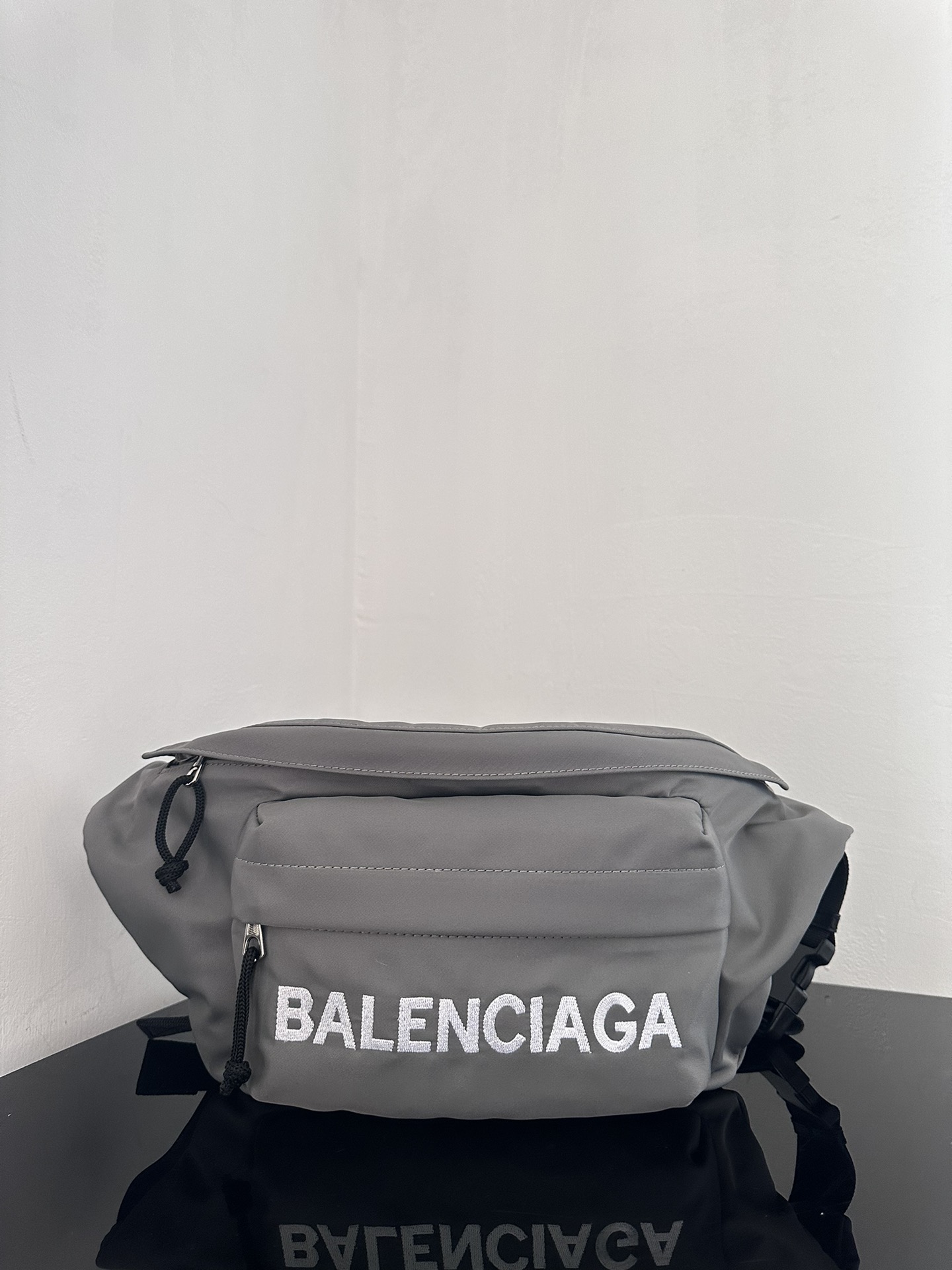 Balenciaga explorer backpack canvas embroidered waist bag [grey]