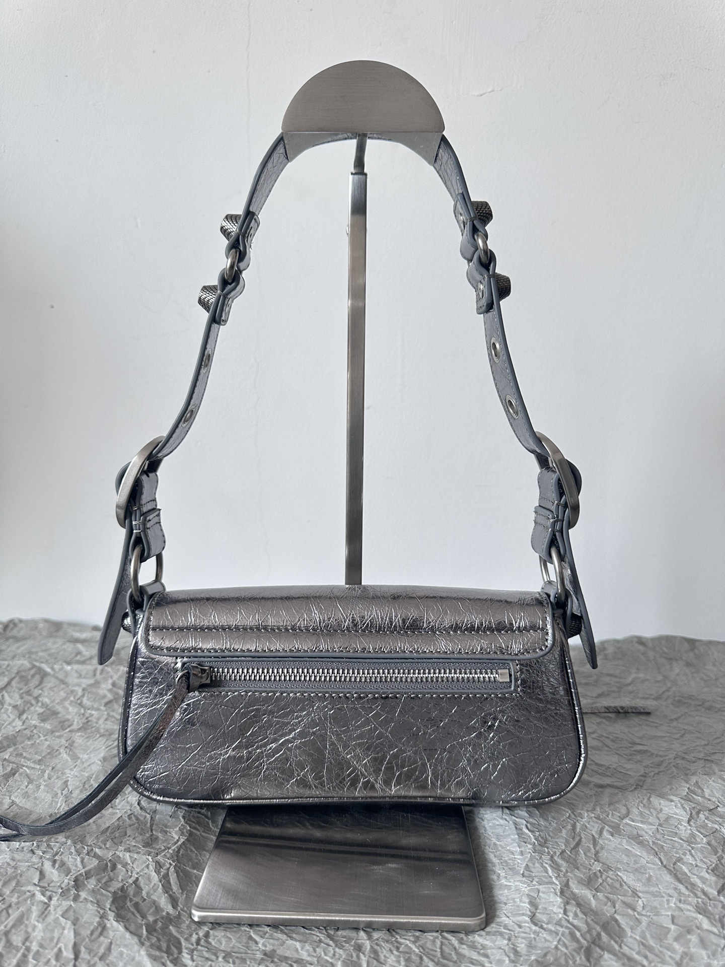 *24新品CagoleSlingXs银色Lecagole系列新款法棍包LeCagoleSlingBag手