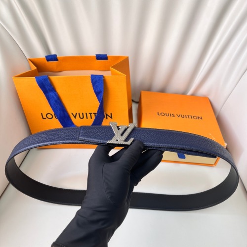 Louis Vuitton LV Initiales 35mm Belt Togo Leather Palladium Buckle 1 Louis Vuitton LV Initiales 35mm Belt Togo Leather Palladium Buckle