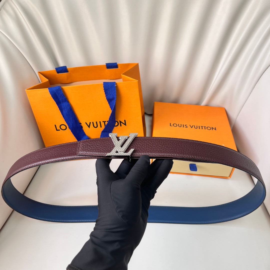 Louis Vuitton Reversible Leather Belt with Palladium Buckle, 3.5cm Width 2 o 1ideh0c7no3jb7cnnj2eibjq2m