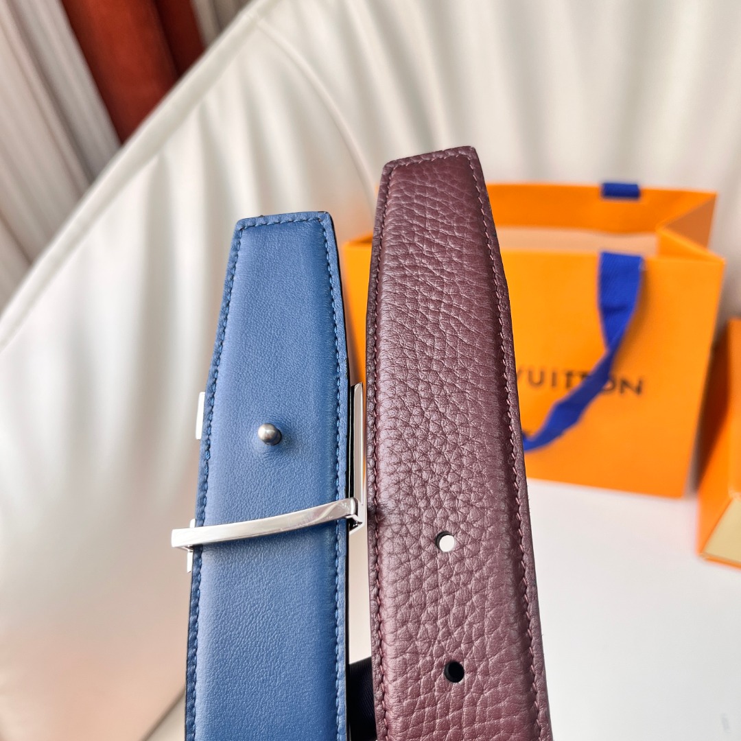Louis Vuitton Reversible Leather Belt with Palladium Buckle, 3.5cm Width 4 o 1ideh0c7o1foprcjpj3p4jrnh2o