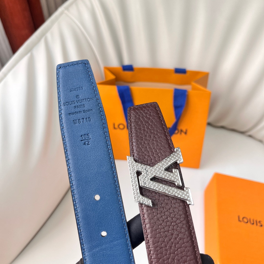 Louis Vuitton Reversible Leather Belt with Palladium Buckle, 3.5cm Width 5 o 1ideh0c7o1ubj16vhspr1rh2u7h2p