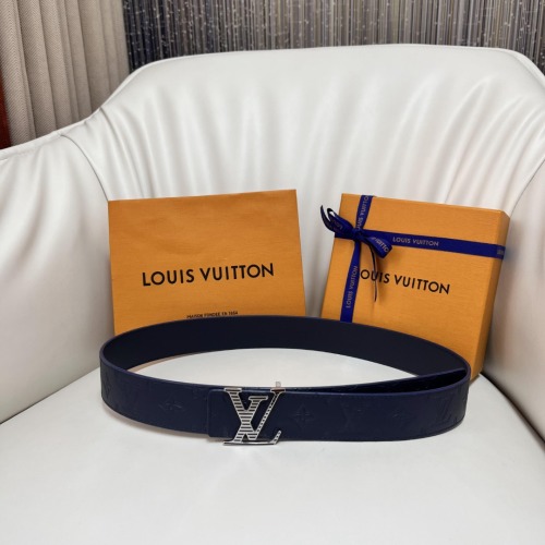 Elegante cinturón Louis Vuitton con hebilla distintiva y empaque de regalo 1 Elegante cinturón Louis Vuitton con hebilla distintiva y empaque de regalo