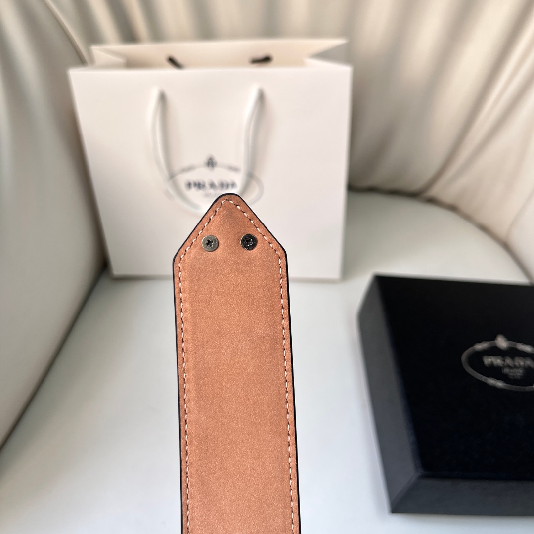 Prada Suede Leather Belt with Enamel Triangle Logo - Unisex Style 7 o 1ie86jemm1l19gd110eb1cik1pdei
