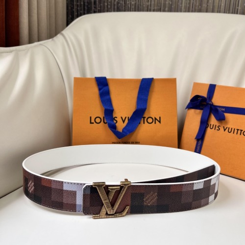 Louis Vuitton Mosaic Pattern Belt | Double-Sided Wear, 4cm Width 1 Louis Vuitton Mosaic Pattern Belt | Double-Sided Wear, 4cm Width