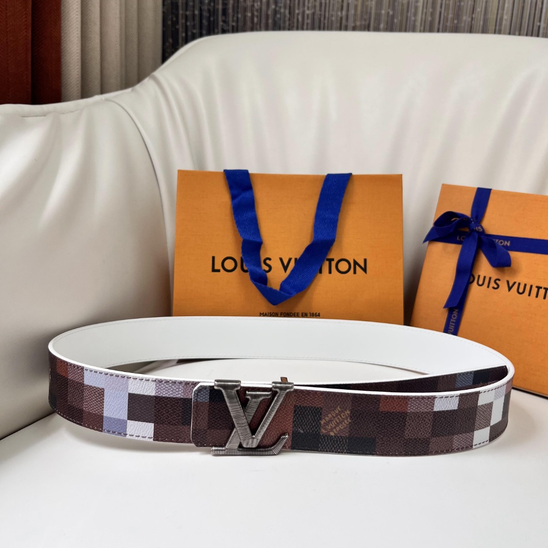 Louis Vuitton Mosaic Pattern Belt | 4cm Width, Reversible, Calf Leather 2 o 1ier4u7dr1m471i6mil4jc42m315