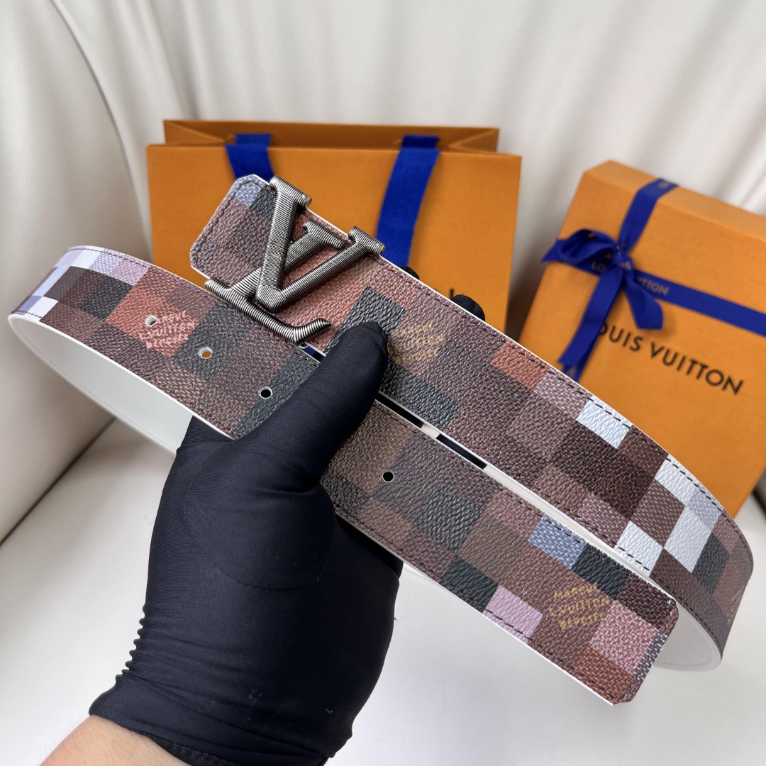 Louis Vuitton Mosaic Pattern Belt | 4cm Width, Reversible, Calf Leather 7 o 1ier4u7du1tto1ddj1ah11fbg1lug1a