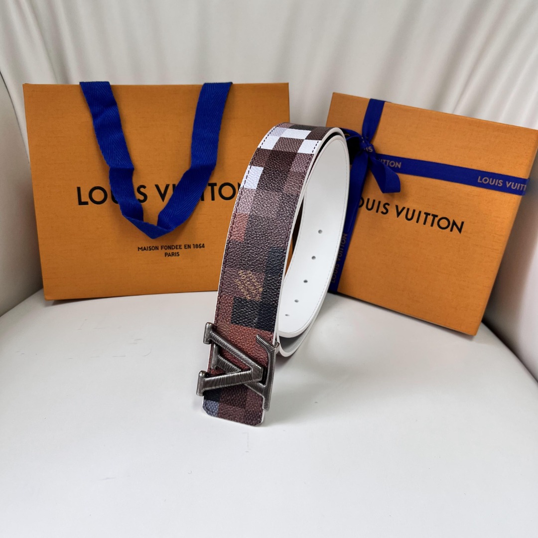 Louis Vuitton Mosaic Pattern Belt | 4cm Width, Reversible, Calf Leather 10 o 1ier4u7dvsbpc2i1chdc0s2291d