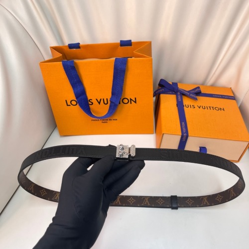 Louis Vuitton Women's Belt, Canvas with Leather Trim, Adjustable Length
