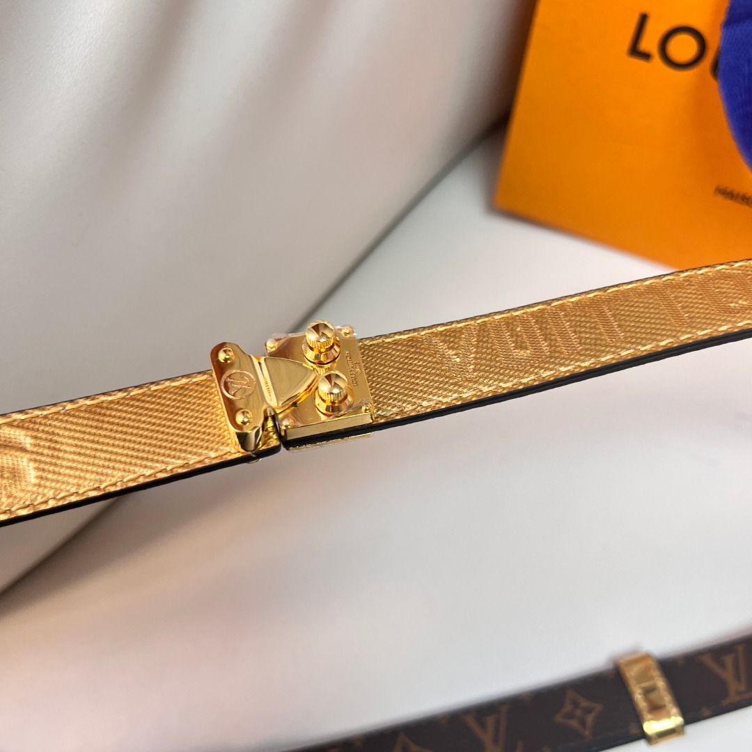 Louis Vuitton Women's Belt with Adjustable Buckle - Gold, 2.0cm Width 3 o 1igb91lv31jpf1pis1jri15efh475q