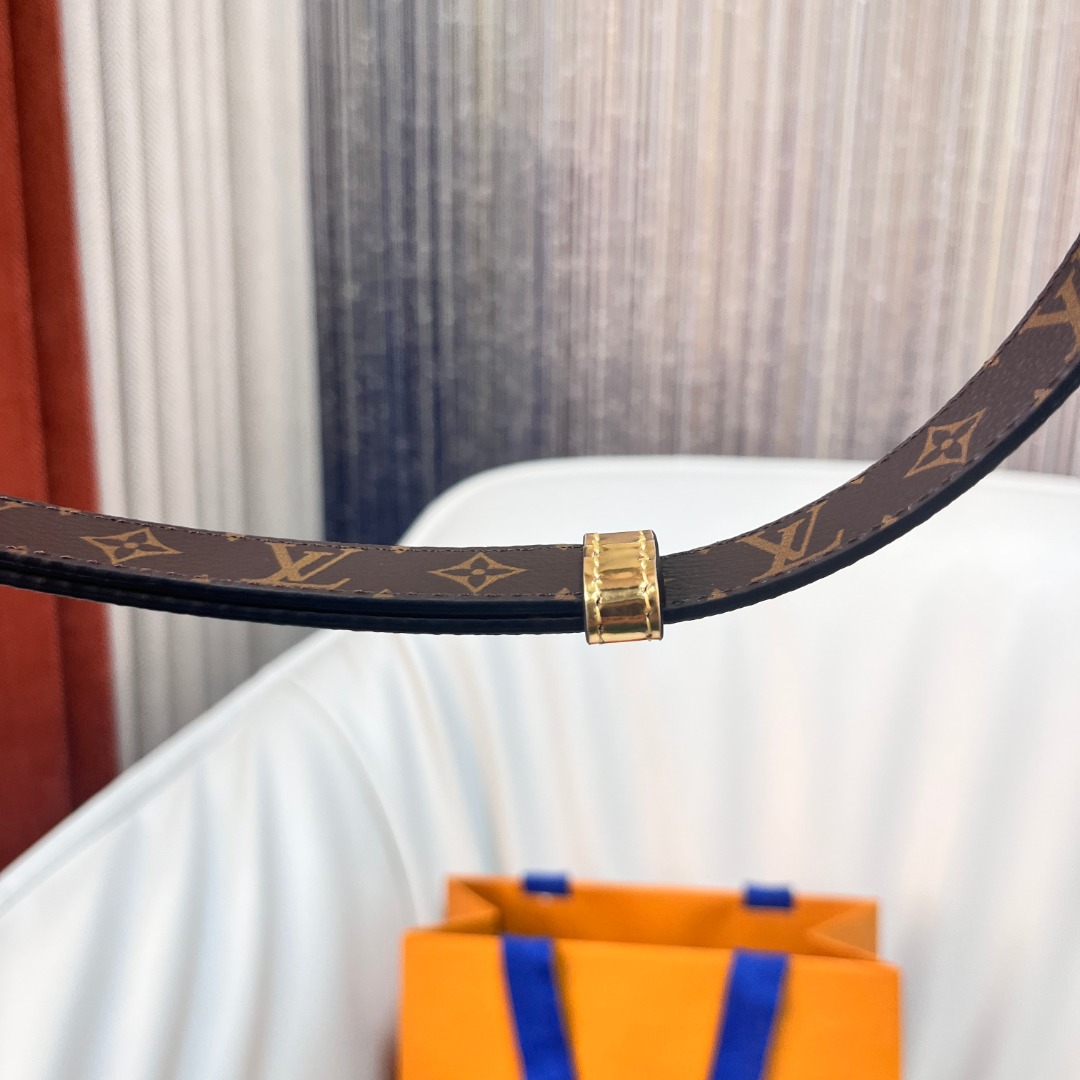 Louis Vuitton Women's Belt with Adjustable Buckle - Gold, 2.0cm Width 8 o 1igb91lv615mi88aae11umbf85v