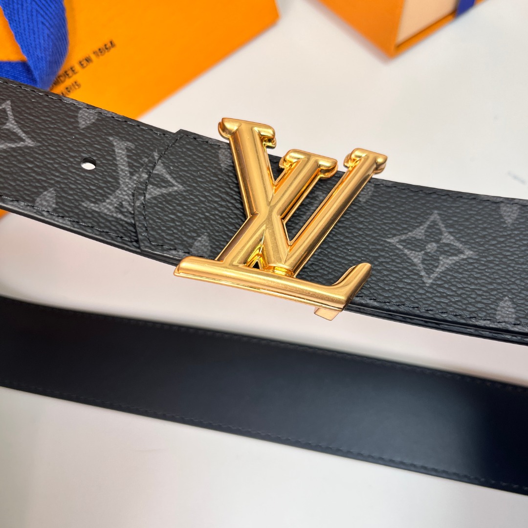 Louis Vuitton Reversible Monogram Canvas Belt with Gold Buckle, 4.0cm 3 o 1ih2e4j81hfk1l5p1fr57t61fjq35