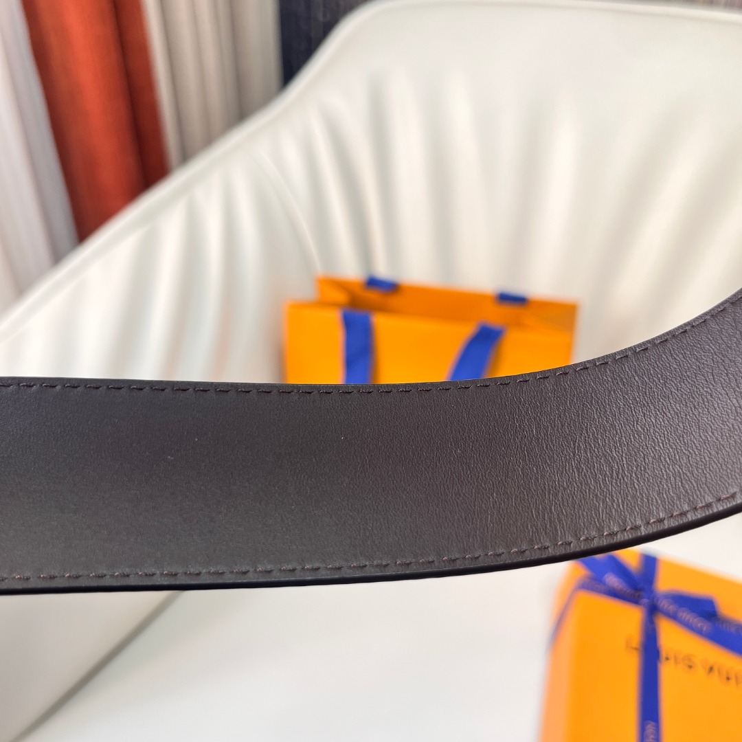 Louis Vuitton Reversible Belt with Gold Buckle - Width: 4.0cm 5 o 1ih2eb08m1ate1d411uib15i91mpu4c