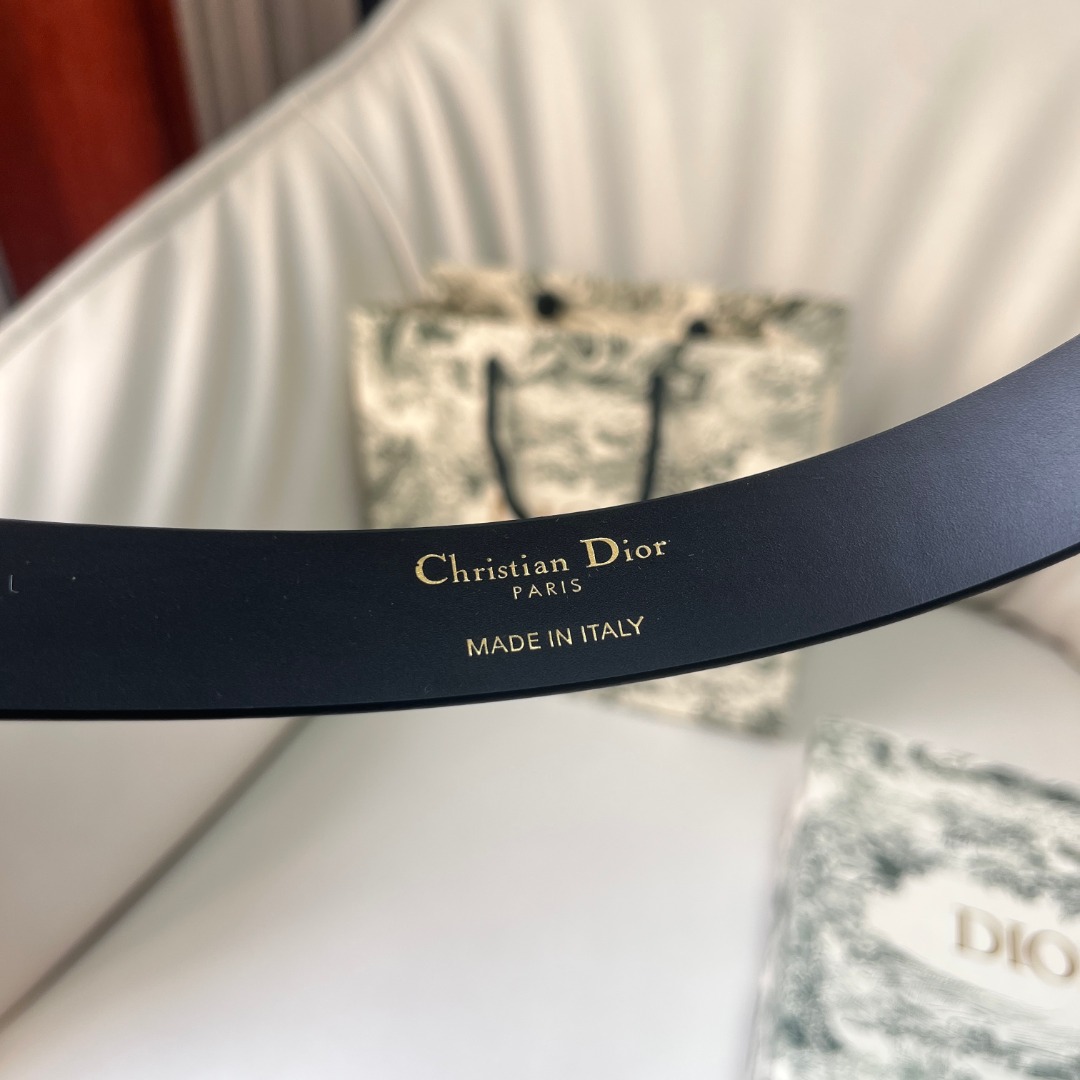 DIOR Black Smooth Calfskin Belt with CD Buckle, 2.5 cm Width 5 o 1ihmvvn9cnt21hf0ed01mlrblb6