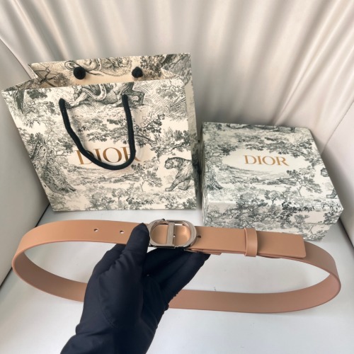 Dior Beige Smooth Calfskin Belt with CD Buckle,width:2.5cm 1 Dior Beige Smooth Calfskin Belt with CD Buckle,width:2.5cm