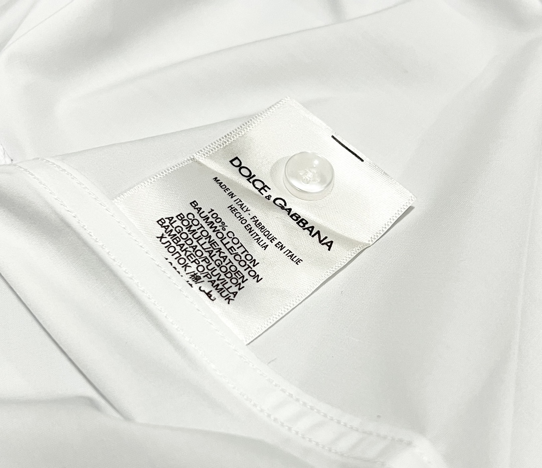 DW Shirt Dolce & Gabbana Crown Medal letters embroidered, high-quality long-sleeve shirts, same number: M-3XL - 图片 4