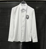 Dior Clothing Shirts & Blouses Embroidery Unisex Long Sleeve