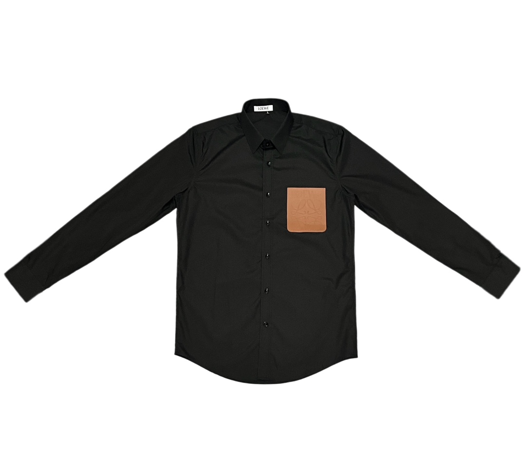 New LOWE Logo-Skin Pocket Long-Sleeve Shirt in Sizes M-3XL - 图片 1