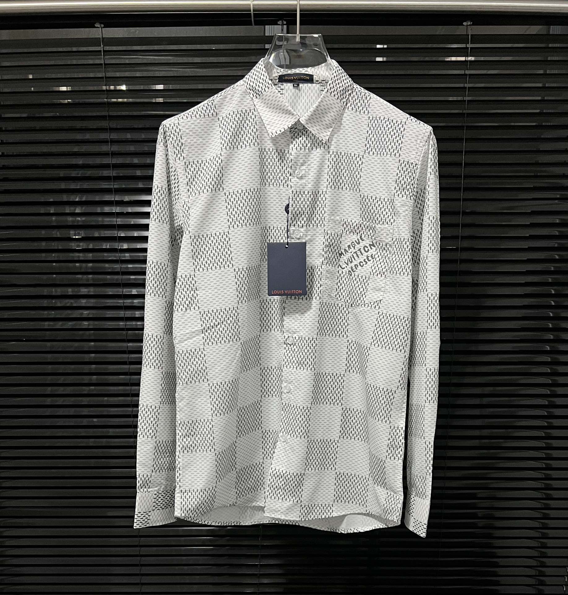 Louis Vuitton Clothing Shirts & Blouses Lattice Unisex Spring Collection Long Sleeve