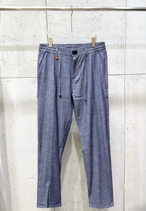 KITON 25SSFW Men's Business Casual Cotton Linen Blend Drawstring Trousers 1 KITON 25SSFW Men's Business Casual Cotton Linen Blend Drawstring Trousers