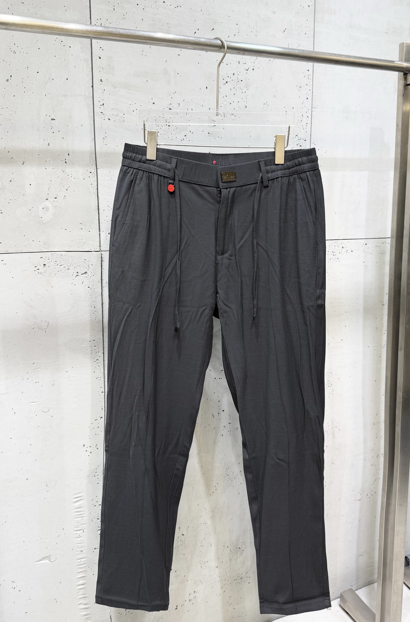 KITON 25SSFW Casual Linen Blend Drawstring Trousers, Straight Fit