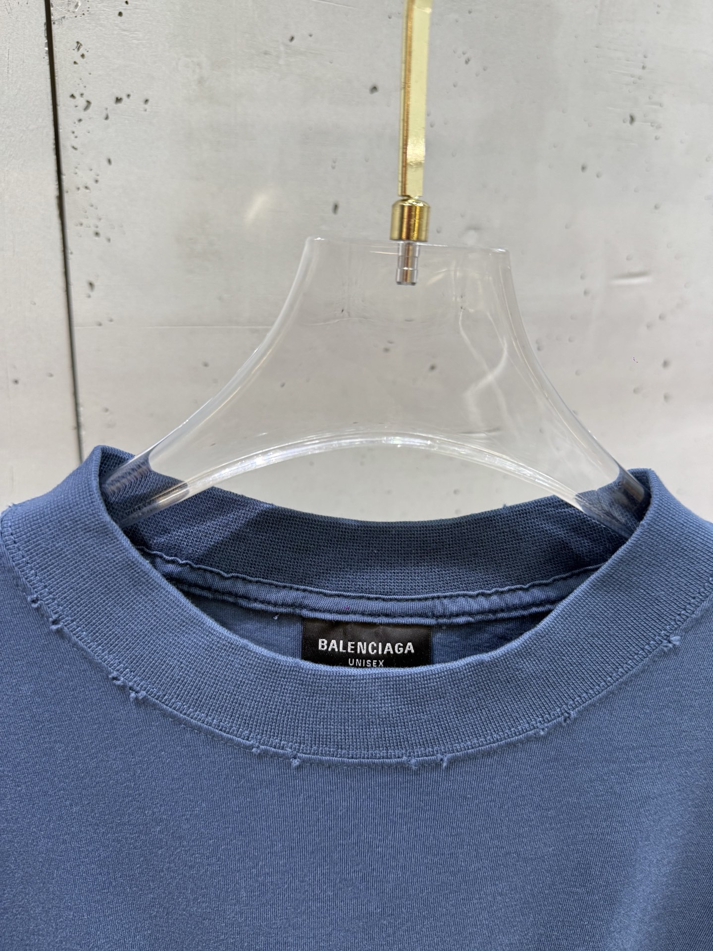 Balenciaga BLCG 巴黎世家 BB字母麦穗刺绣短袖蓝色