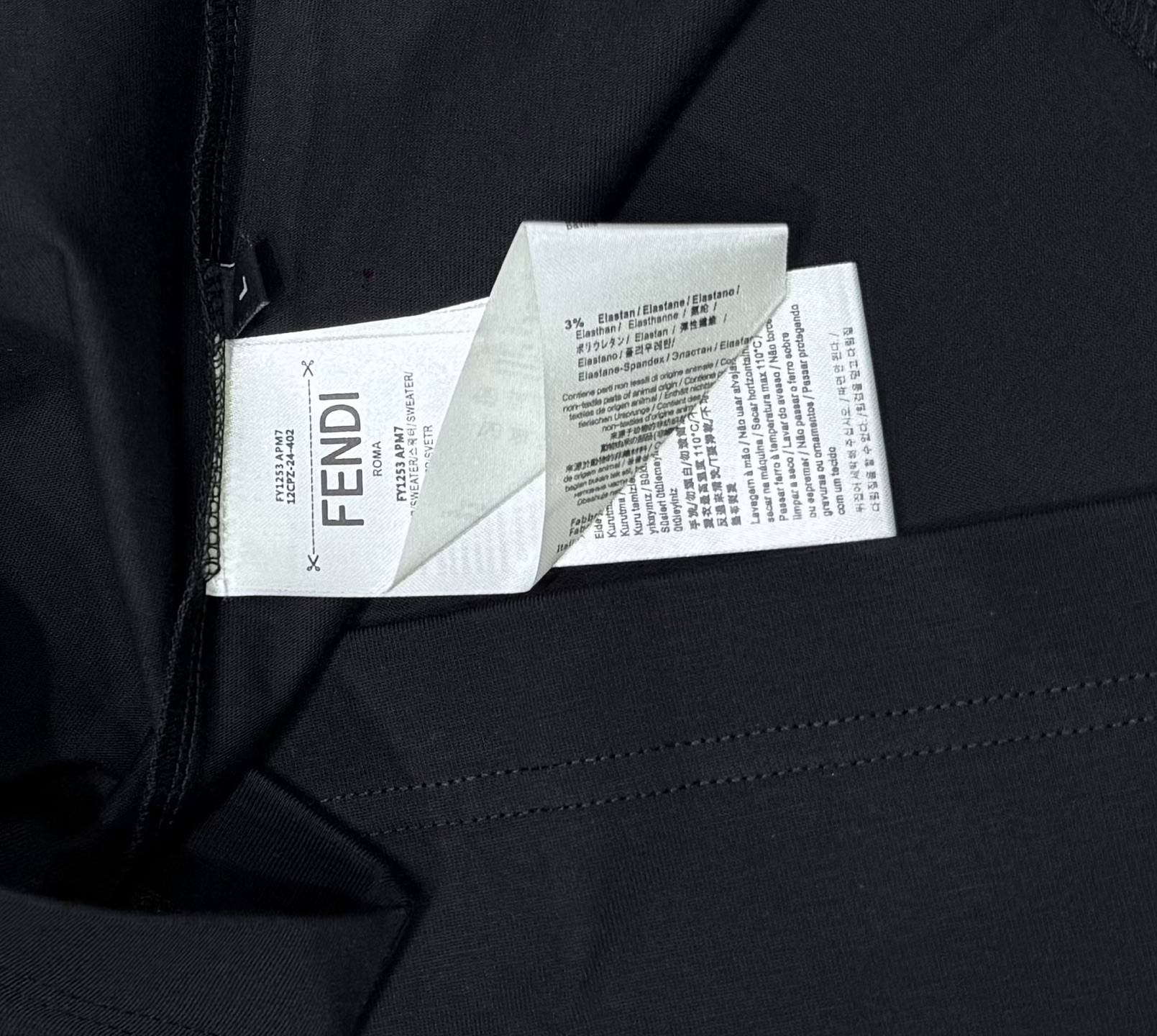 Fendi FENDI芬迪小狗图案刺绣短袖T恤