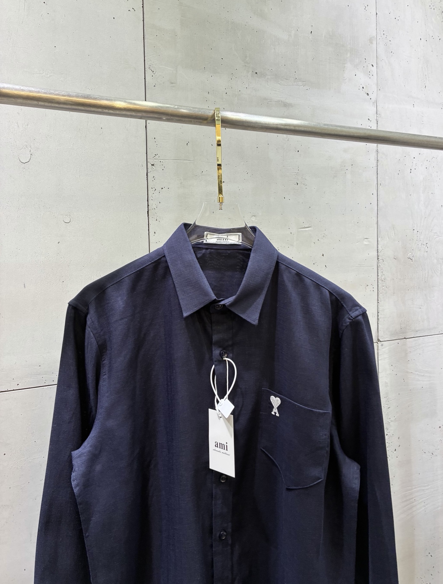 Ami Paris Ami 26春夏新款 胸口袋字母刺绣爱心拼接