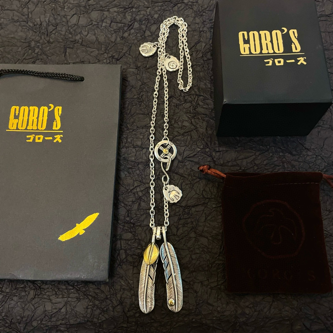 批   【新品上架】Goro’s高桥吾郎羽毛吊坠，高桥经典项链，顶级版本，认准独家拍摄，主攻高端市场 ，