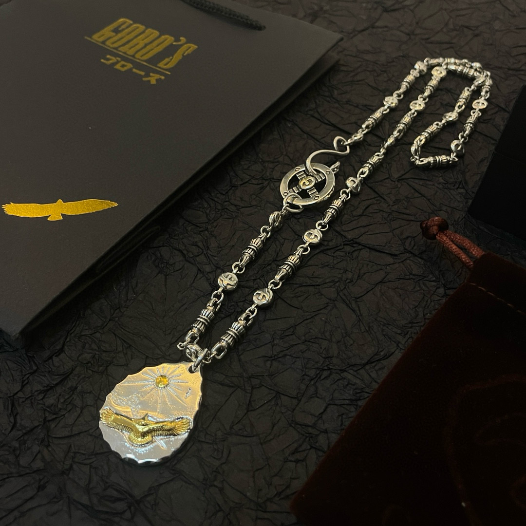    【新品上架】Goro’s高桥吾郎金鹰银饼吊坠，高桥经典字母项链，顶级版本，认准独家拍摄，主攻高端市