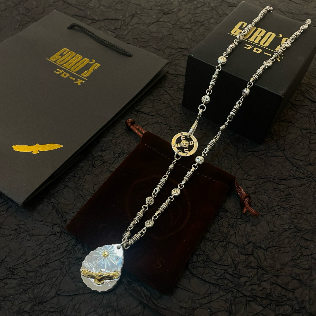    【新品上架】Goro’s高桥吾郎金鹰银饼吊坠，高桥经典字母项链，顶级版本，认准独家拍摄，主攻高端市