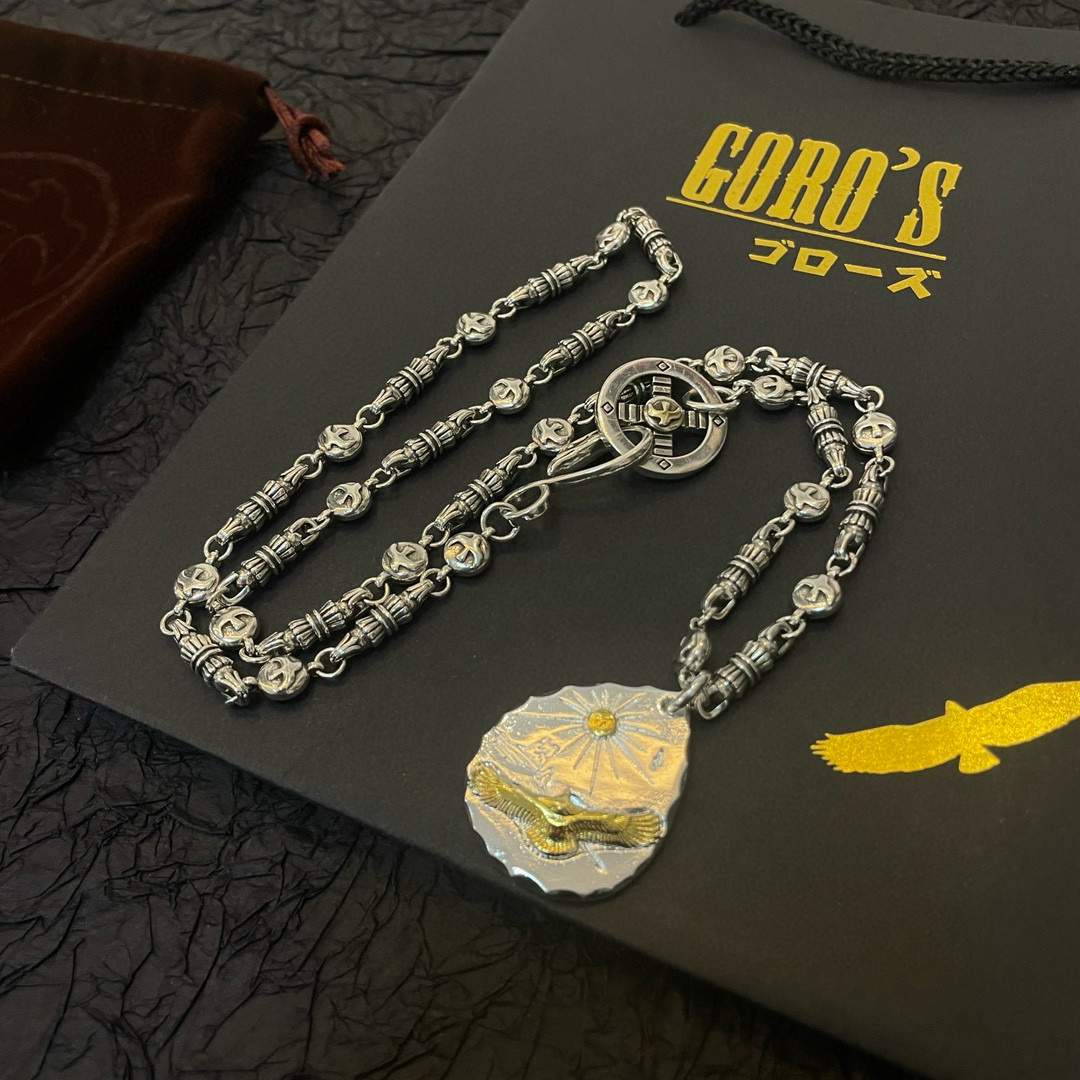    【新品上架】Goro’s高桥吾郎金鹰银饼吊坠，高桥经典字母项链，顶级版本，认准独家拍摄，主攻高端市