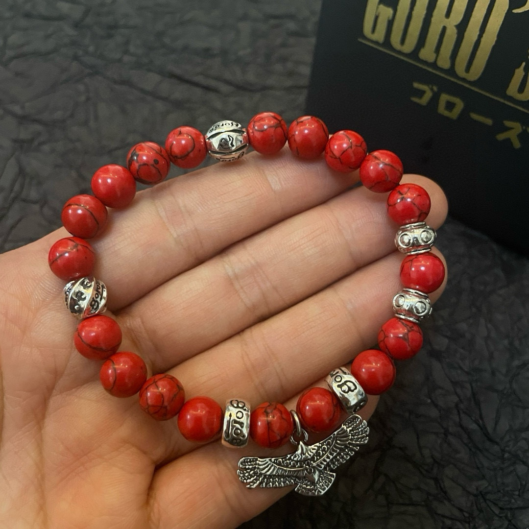 批【新品上架】Goro’s高桥吾郎红松石老鹰手串手链，顶级版本 认准独家拍摄 主攻高端市场 绝对区别普通