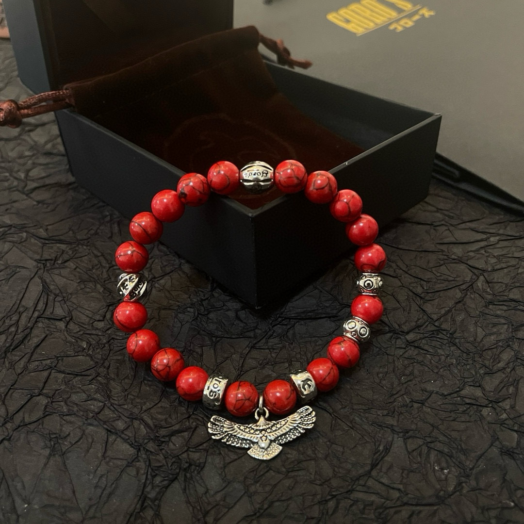 批【新品上架】Goro’s高桥吾郎红松石老鹰手串手链，顶级版本 认准独家拍摄 主攻高端市场 绝对区别普通