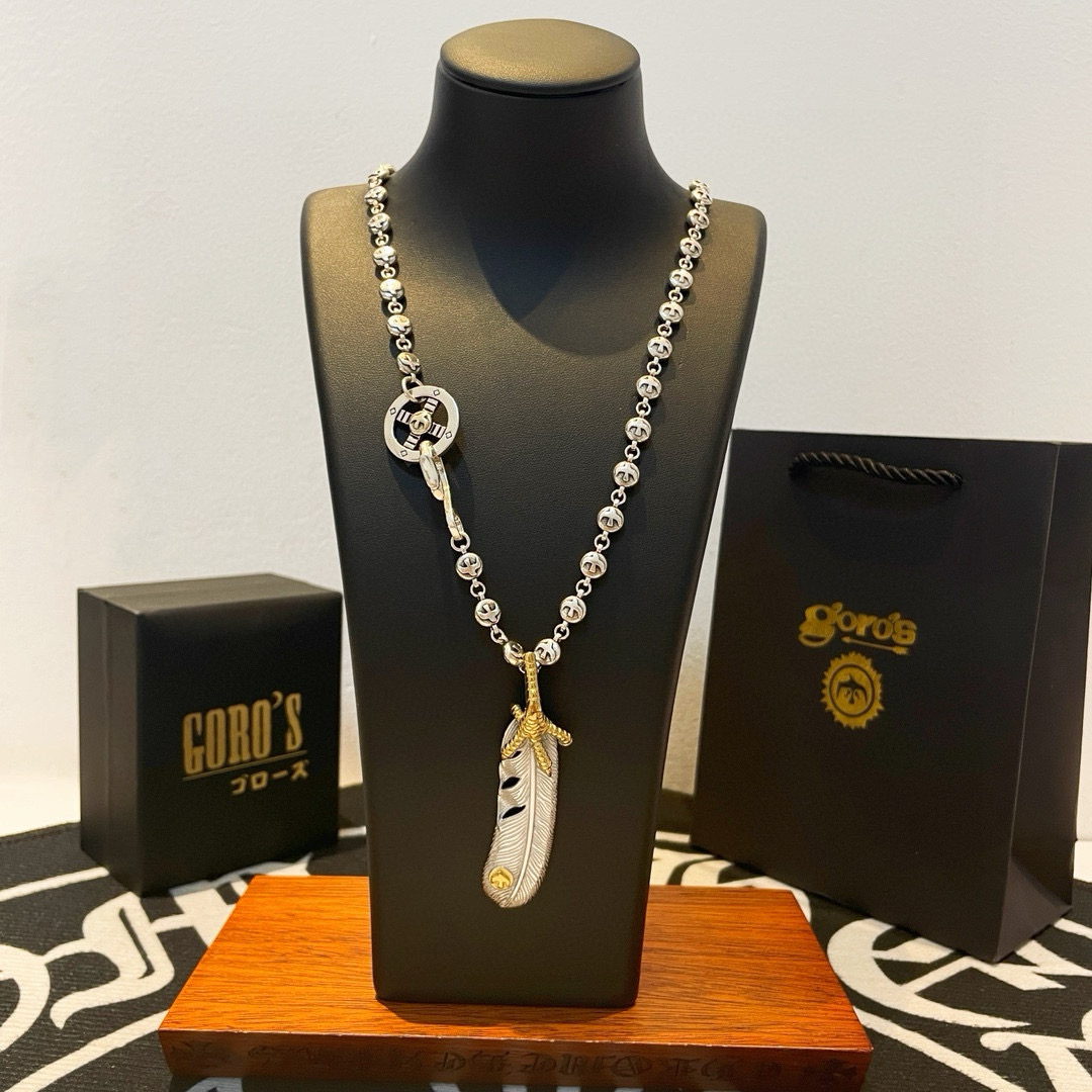   【新品上架】Goro’s高桥吾郎复古点金羽毛吊坠 高桥经典飞鸟项链  顶级版本 认准独家拍摄 主攻高