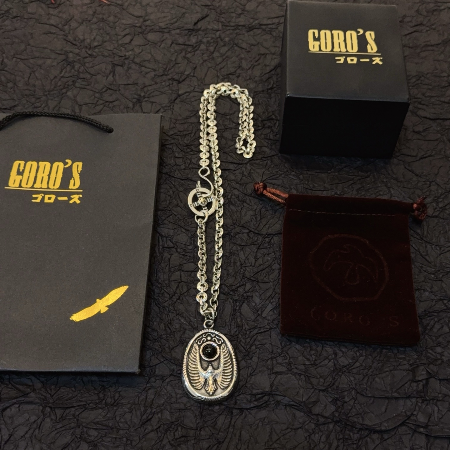   【新品上架】Goro’s高桥吾郎复古飞鹰圆牌吊坠 高桥经典项链  顶级版本 认准独家拍摄 主攻高端市
