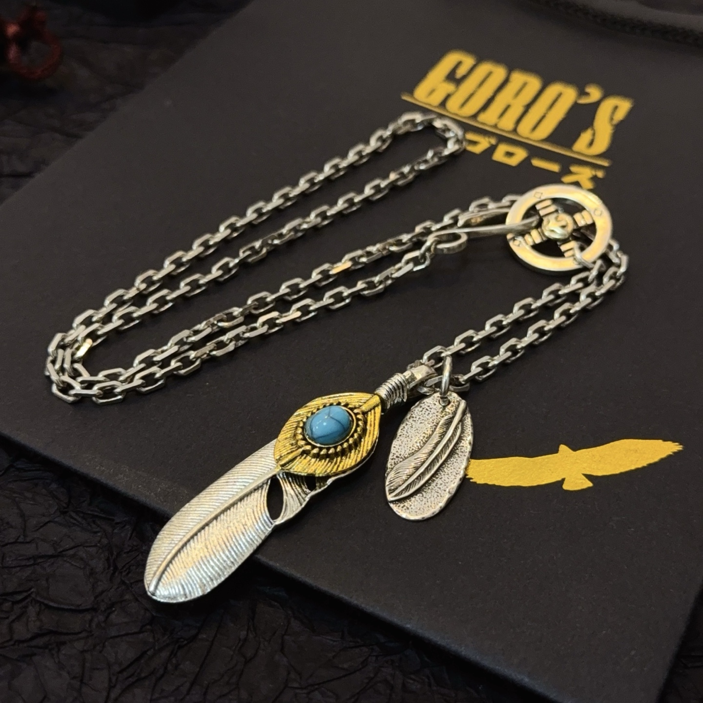   【新品上架】Goro’s高桥吾郎复古松石羽毛吊坠 高桥经典项链  顶级版本 认准独家拍摄 主攻高端市