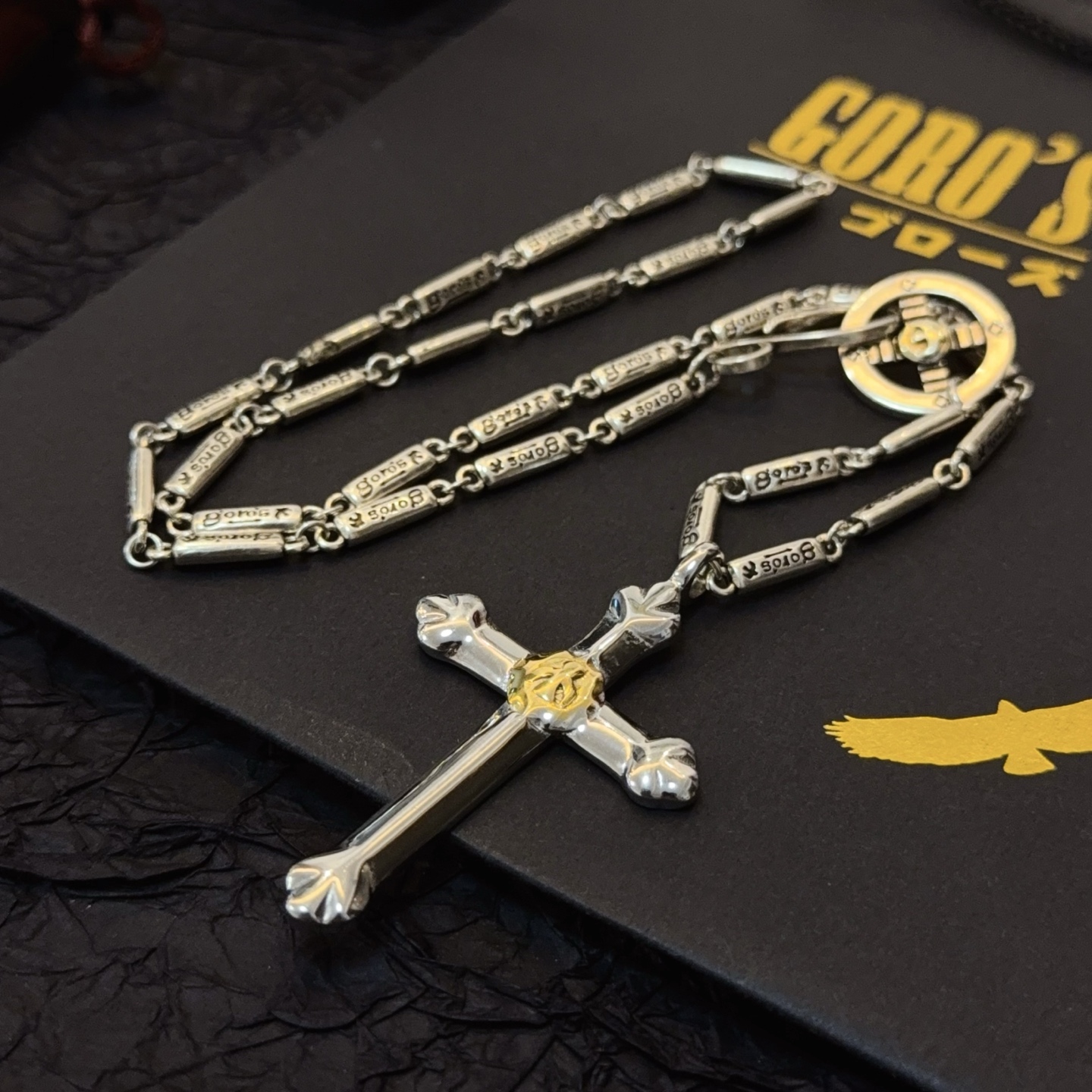   【新品上架】Goro’s高桥吾郎复古点金十字架吊坠 高桥经典竹节项链  顶级版本 认准独家拍摄 主攻